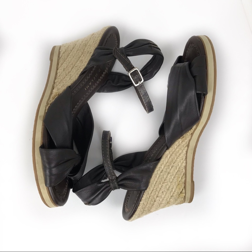 Antonio Melani Espadrille Wedge Leather Sandals